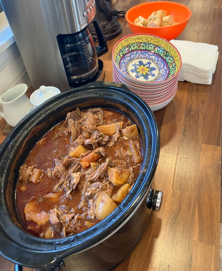2B Ranch lamb stew in the slow cooker